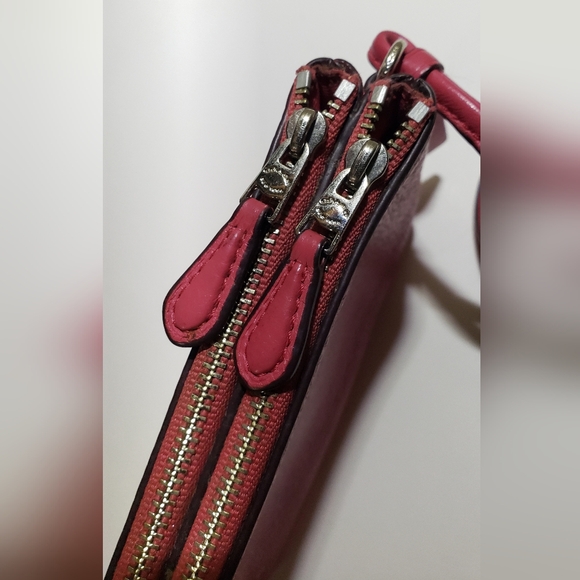Coach Poppy Pink Zippered Wristlet - Picture 6 of 13